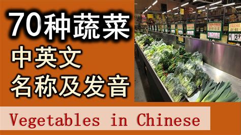 【分类词汇】 70种蔬菜的中英文名称及发音，附有英标及拼音对照。 Learning Chinese vocabulary vegetables ...