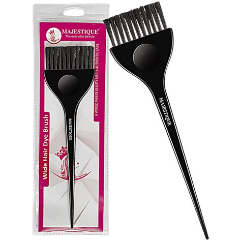 Buy Majestique Curved Wide Hair Dye Brush - With Comfortable Grip, Soft ...