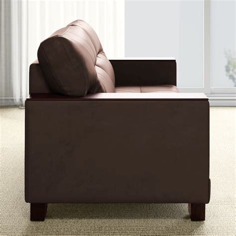 Buy Walter Half Leather 3-Seater Sofa - Customized Furniture from Home ...