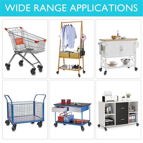 Buy Hirate 3 Industrial Castors,1/2-13 x 1.5 Threaded Stem Swivel Dual ...