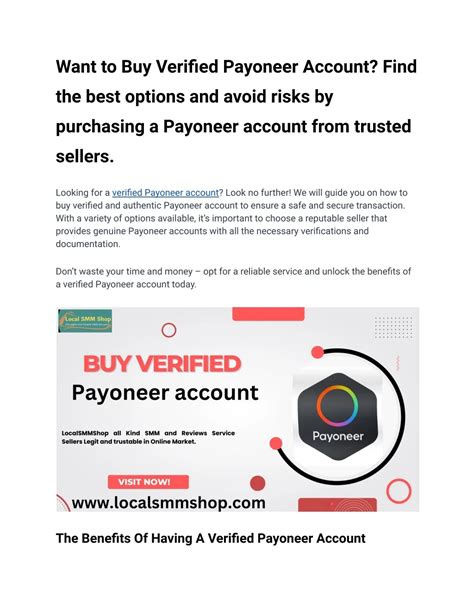 Buy Verified Payoneer Account