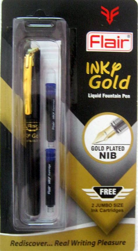FLAIR Inky Gold Liquid Fountain Pen : Amazon.in: Office Products