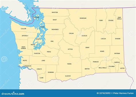 Washington State County Map ScalableMaps: Vector Maps Of Washington