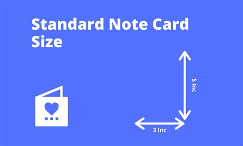 Image result for Note Card Sizes Chart