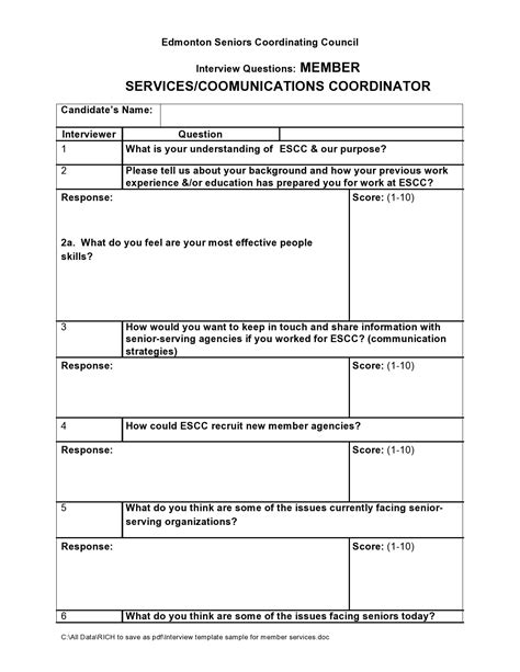 Interview Format Template 的图像结果