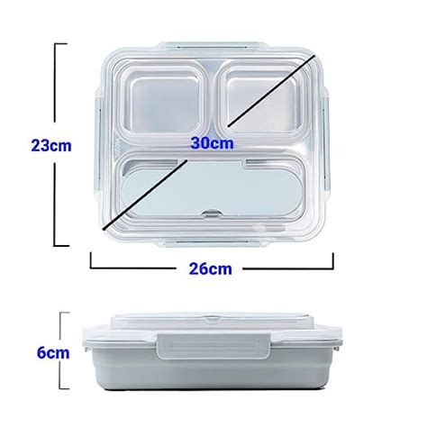 High Stainless Steel Lunch Thali Set With Bag, Femora, 600 ML, 1 Pcs