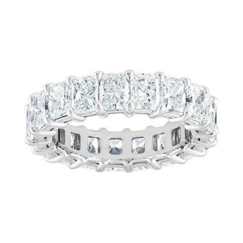 Large Radiant Cut Diamond Eternity Band at 1stDibs