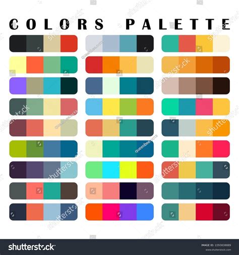 Color Palette Table Color Shades Harmony Stock Vector (Royalty Free) 2293838889 | Shutterstock