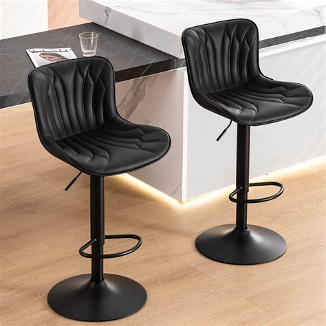 Black Bar Stools With Back Set Of 2 at Aaron Battye blog