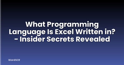 Image result for What Programming Language Is Used for Excel