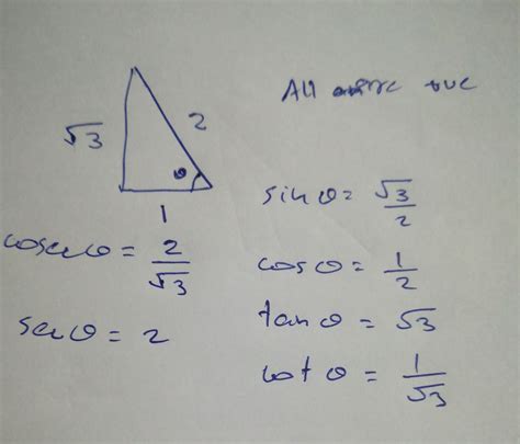 [Answered] If sin theta =√3/2, find the value of all the trigonometric ...