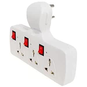Buy Multi Plug with Switches 3 Sockets Adapter Switch Buttons Led ...