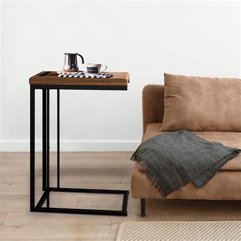 Slide Under Sofa Table With Cup Holder | Cabinets Matttroy