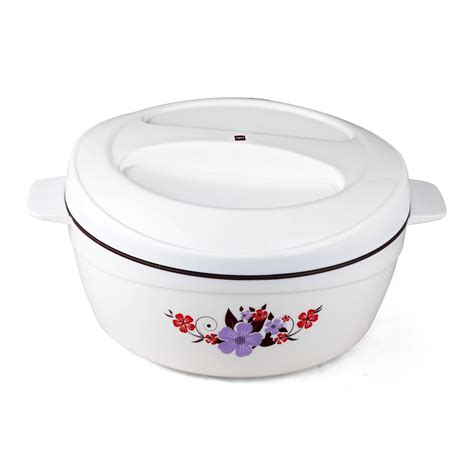 Buy CELLO Roti Plus Insulated Casserole for Roti, 2500ml, White and ...