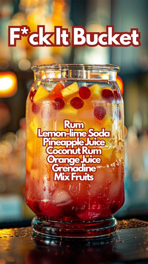 F*ck It Bucket | Recipe | Summer drinks alcohol recipes, Yummy ...
