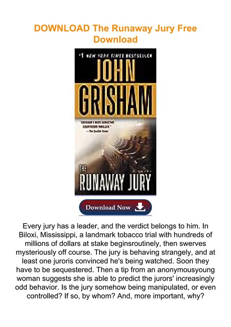 Runaway Jury Book