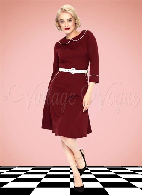 Voodoo Vixen 60er Jahre Retro A-Linie Kleid "Piping Mod Dress" in ...