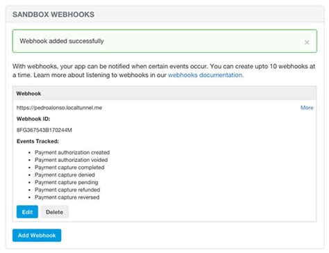 Image result for PayPal Webhooks
