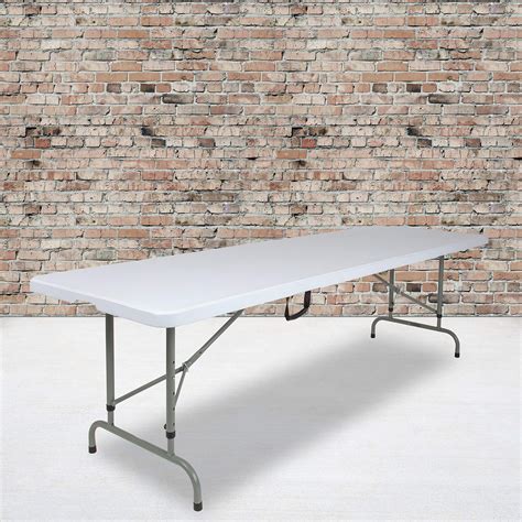 Amazon.com: Lifetime 8-Foot Fold in Half Table, White Granite : Home ...