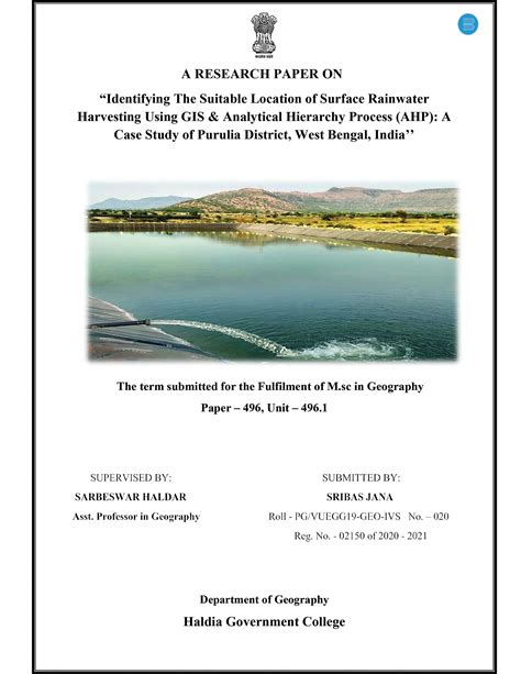 Buy Identifying the Suitable Location of Surface Rainwater Harvesting ...