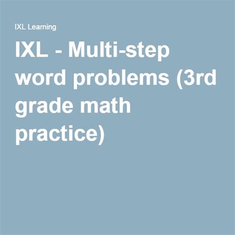 Image result for How to Solve Multi-Step Word Problems 3rd Grade