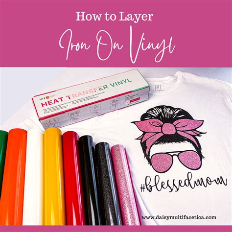 How to Layer Iron-On Vinyl with Cricut| HTV Ront Iron-On