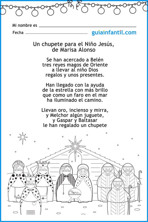 El nacimiento del niño Jesús. Cuento de Navidad ilustrado para niños