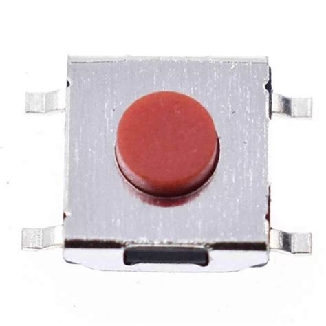 Buy SMD Tactile Micro Switch Reset Button Push to ON - 6x6x3.1 Red ...