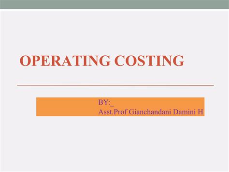 Image result for Operating Costing