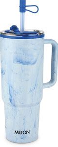 MILTON Puris 1200 Water Tumbler | 2-in1 Lid Sip or Gulp Handle, 1200 ml ...