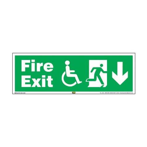 Buy Mr. Safe - Fire Exit Sign F Hard Plastic Lamination 12 Inch X 4 ...