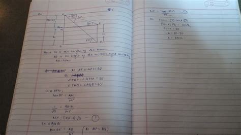 From top of multistoreyed building 90m high the angles of depression of ...