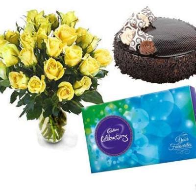 Send Chocolate Cream Cake, Bouquet & Ferrero Online in Kerala Same Day ...