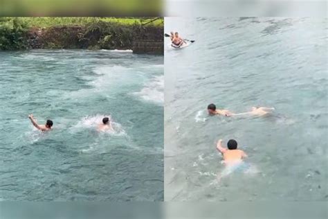 游客跳下水坝游泳溺水，2小伙逆流潜水救人，被救者抢救无效死亡