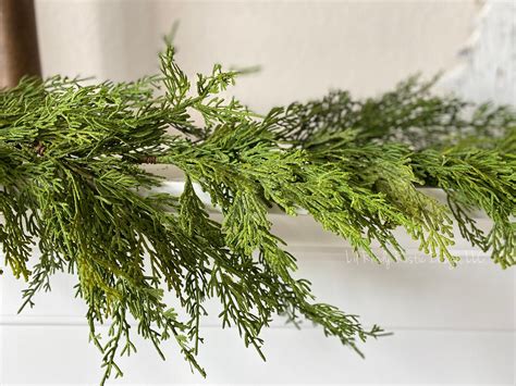 Cedar 65" Realistic Faux Garland, Christmas Garland, Holiday Garland ...