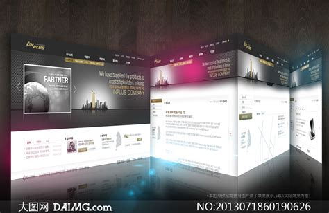 公司企业网站页面设计PSD源文件_大图网图片素材