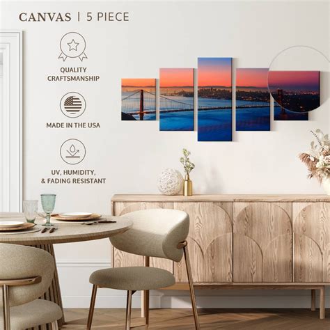 Rosecliff Heights Golden Gate Bridge Nightfall | Wayfair