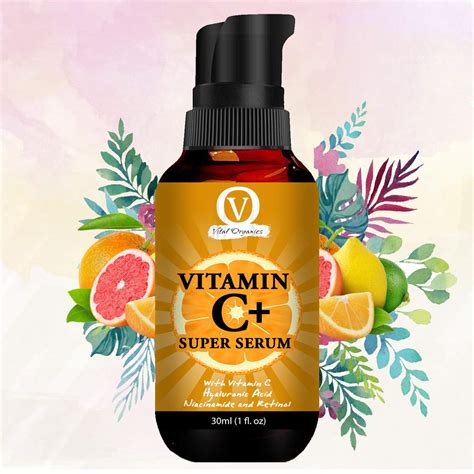 Vital Organics Vitamin C Serum For Pigmentation Acne Scars, Age Spots ...