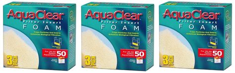 (9 Pack) AquaClear 50-Gallon Foam Inserts, (3 Boxes with 3 Inserts each ...