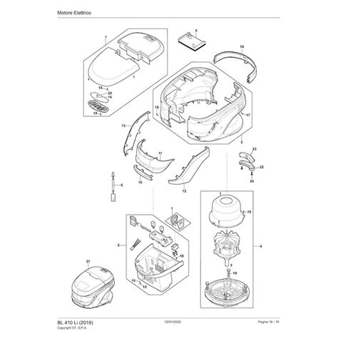 Ricambi Alpina per Rasaerba a Batteria BL 410 Li