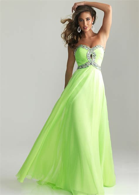 Neon Lime Green Prom Dresses