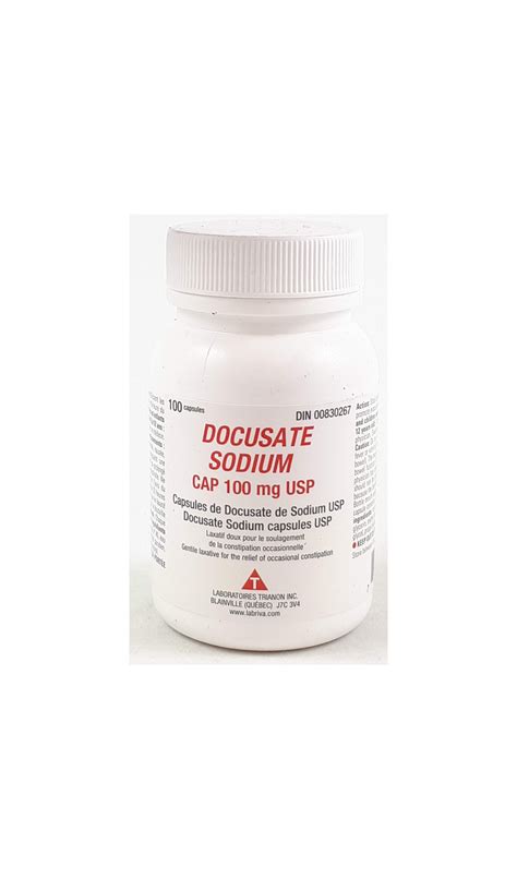 Docusate Sodium, 100 mg, 100 capsules – Green Valley Pharmacy