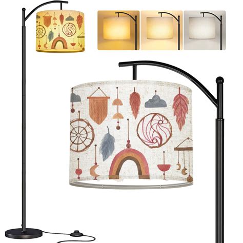 Arc Floor Lamp nursery watercolor clipart wall decor feathers Tall ...