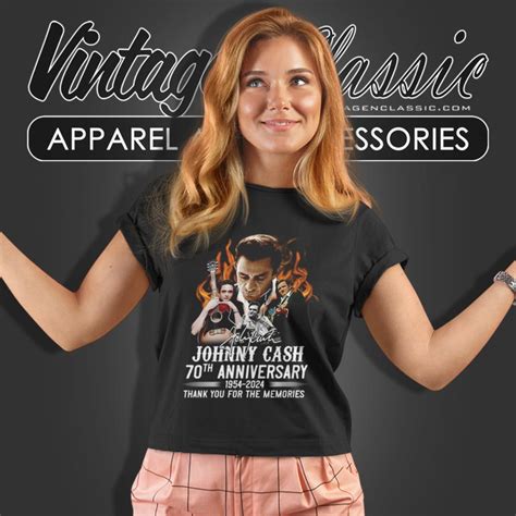 Johnny Cash Shirt 70th Anniversary 1954 2024 Thank You For The Memories ...