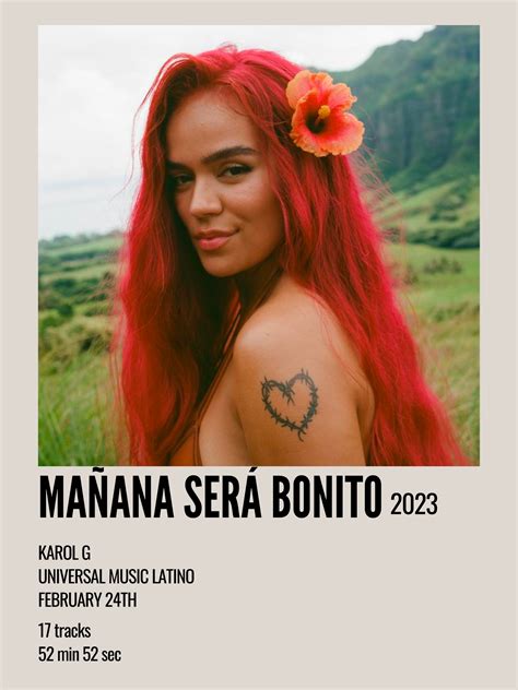 minimal aesthetic polaroid album poster for manana sera bonito by karol ...