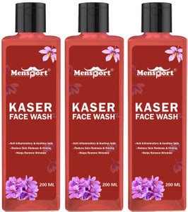 Mensport Kesar to Reduce Skin Redness & Itching Pack of 3 of 200ML Face ...