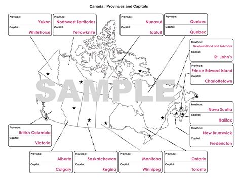 Printable Canada Map With Capitals And Provinces - Printable Free Templates