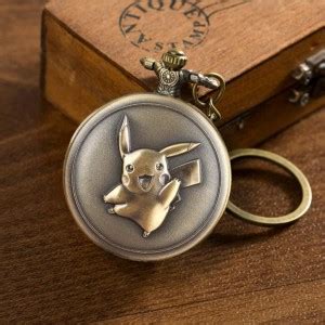 GT Gala Time Pikachu Theme Pocket Watch Vintage Antique Metallic Gift ...