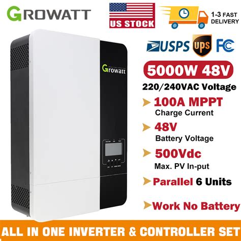Growatt 5KW Solar Inverters All in one 220Vac 48V | Ubuy India