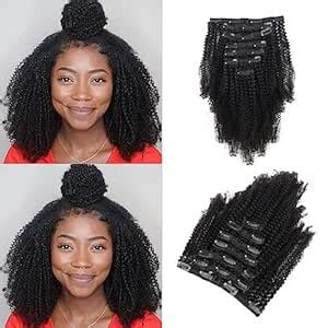 Loviro Lovrio Afro Kinkys Curly 9A Grade Brazilian Clip in Human Hair ...